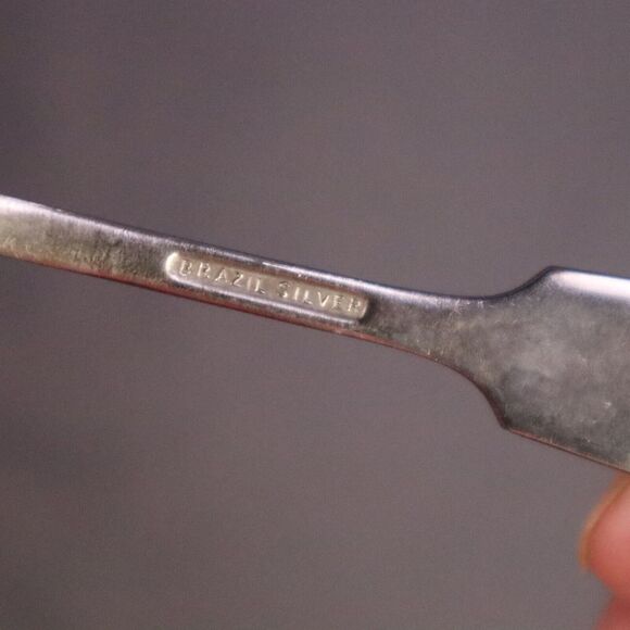 Brazil Silver Deer Elk Monogram Spoon Soup 6" long - Picture 5 of 8